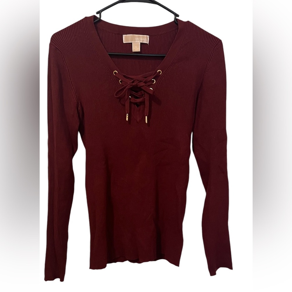 Micheal Kors Long sleeve top-Burgundy
